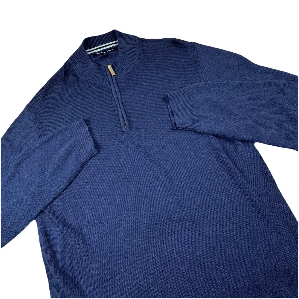 Mizzen Main Cassidy 1/4 Zip Pullover Men XXL Shirt Blue Performance Golf Stretch